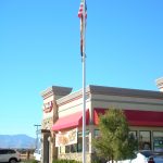 Carl's Jr. Aluminum Satin Finish Flagpole